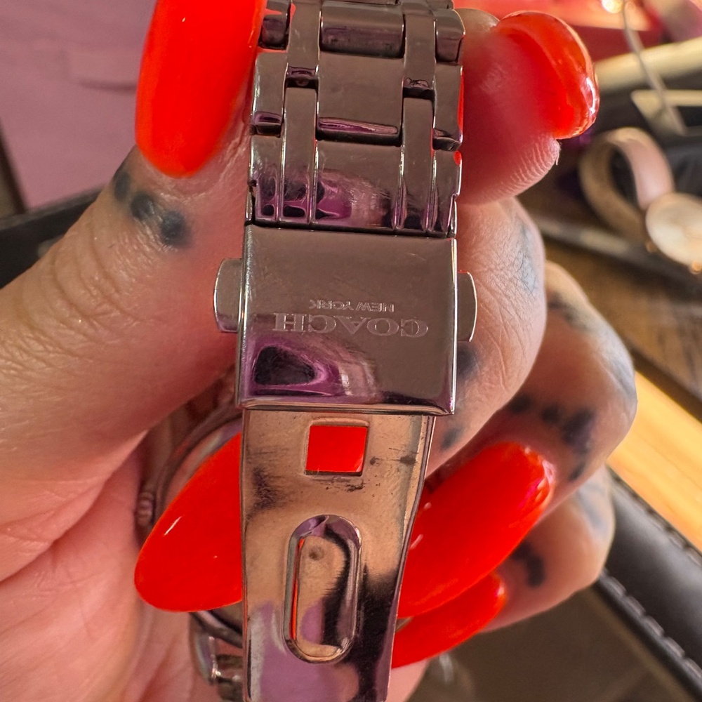 Silver COACH gem watch - Picture 7 of 8
